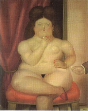Sitzende Frau Fernando Botero Ölgemälde
